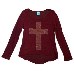 h.i.p. Jeweled Cross Top